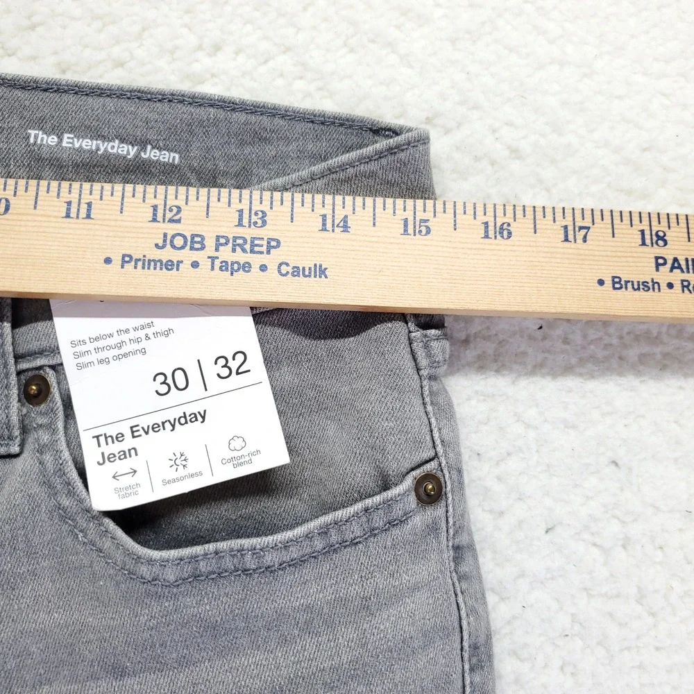 Sonoma Goods For Life Mens Everyday Jean Slim Fit Grey Denim 30x32 NWT